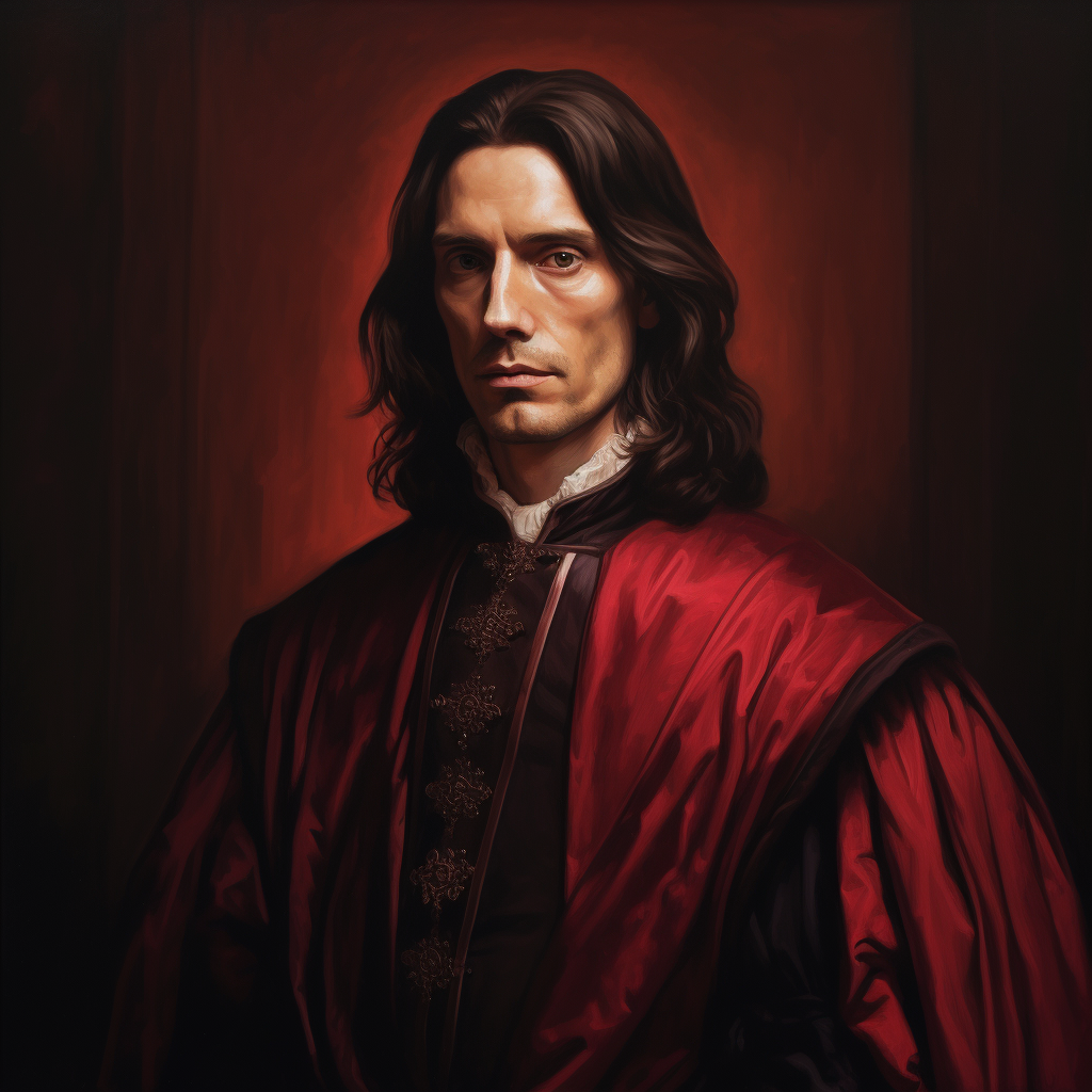 Portrait of a medieval lord vampire