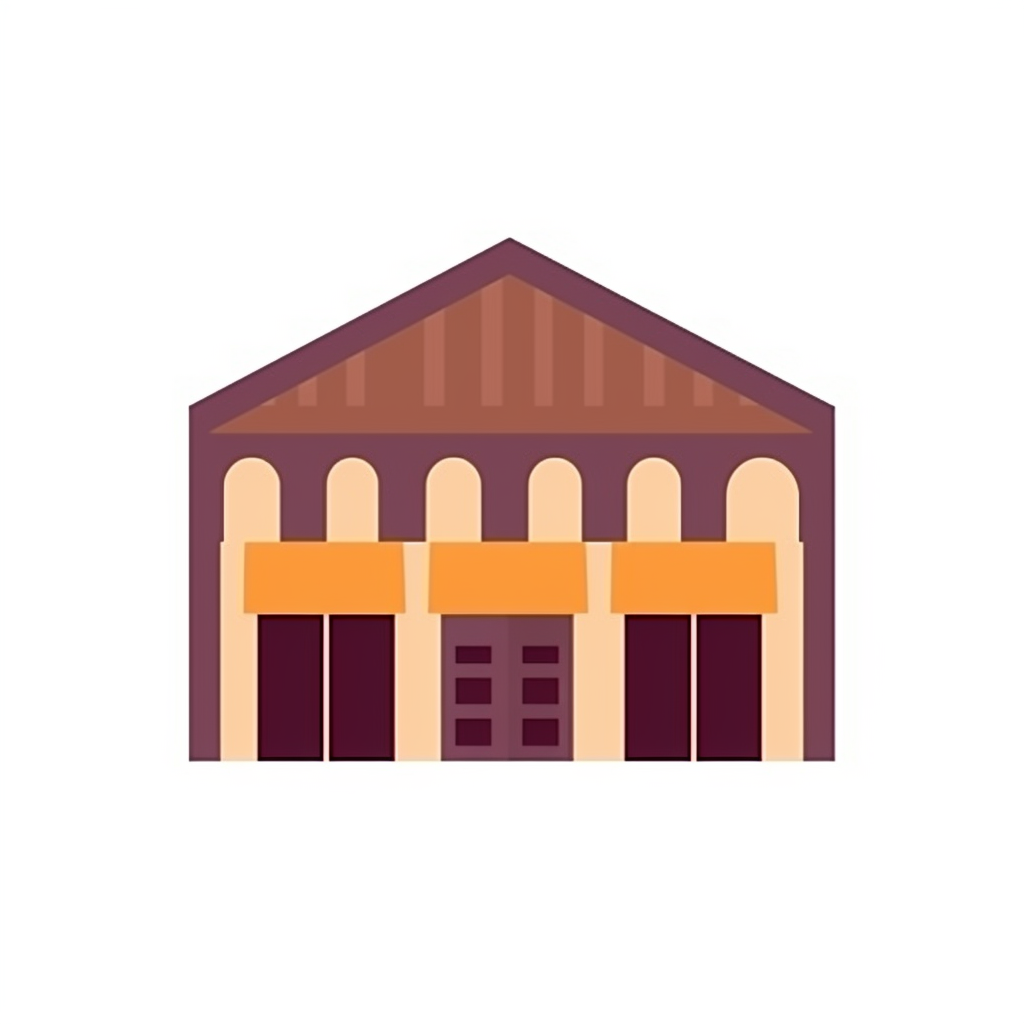 Vector icon of a medieval shop