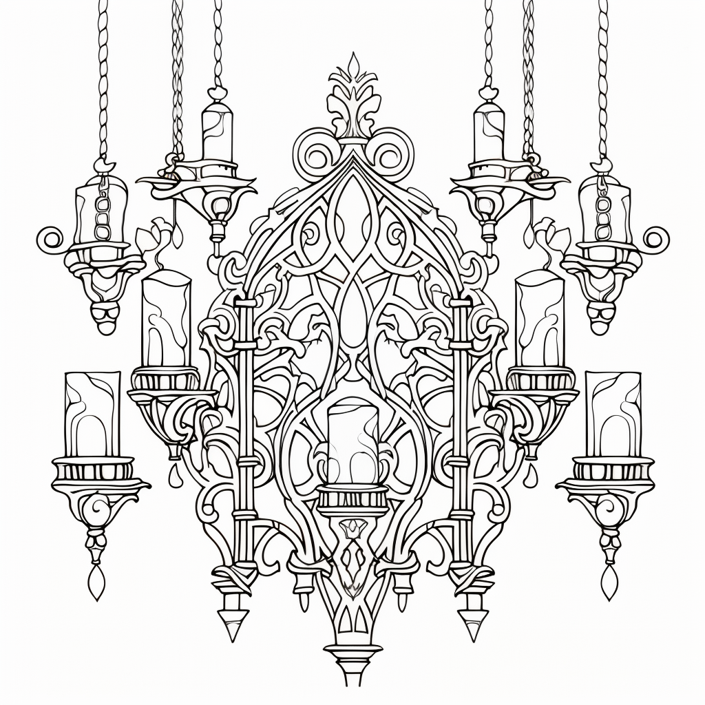 Black and White Medieval Chandeliers