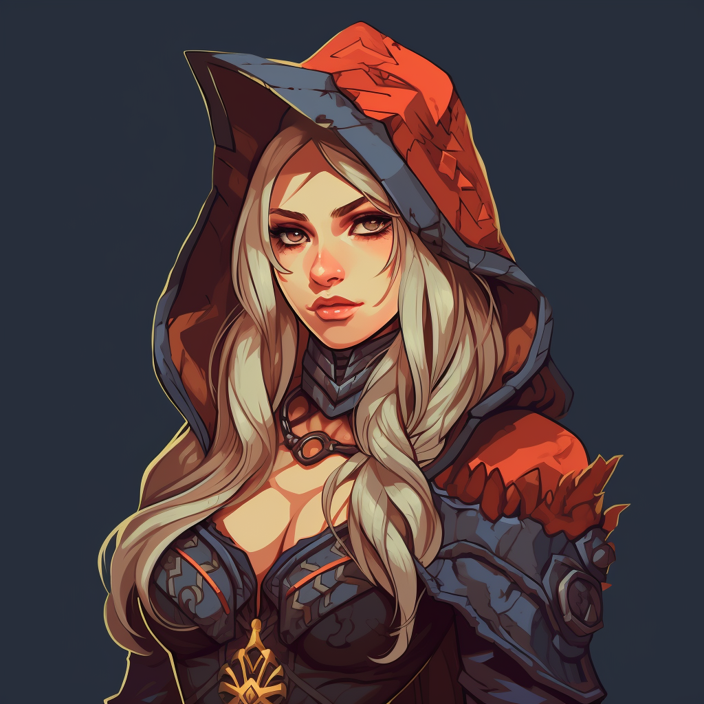 Pixelart game asset of a medieval sorceress