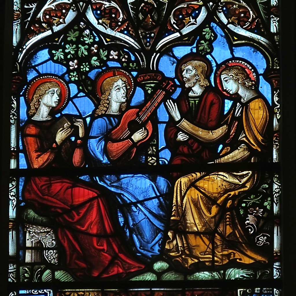 Medieval Stained Glass ABBA Concert Art