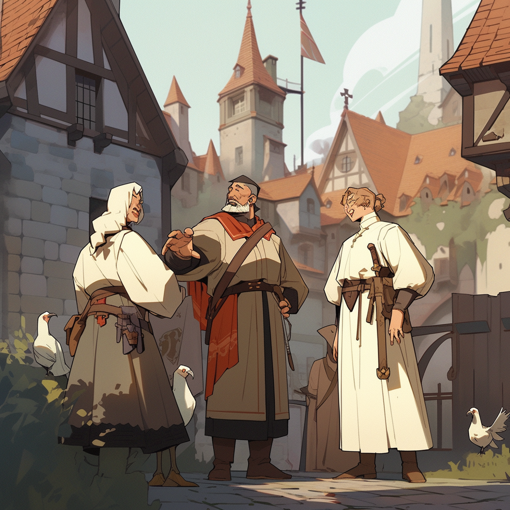 Three mayors in medieval village