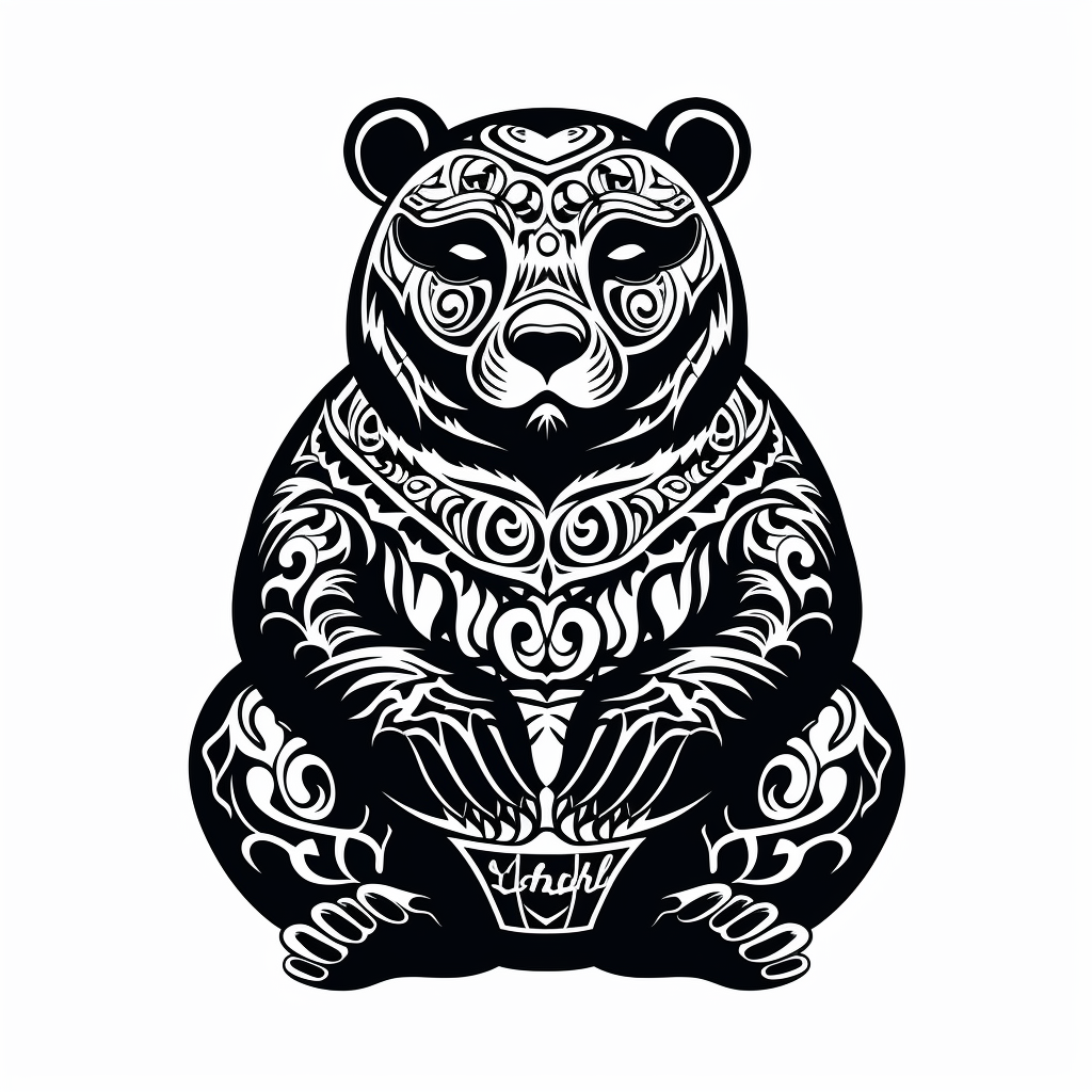 Meditating Buddhist Bear of Love Artwork