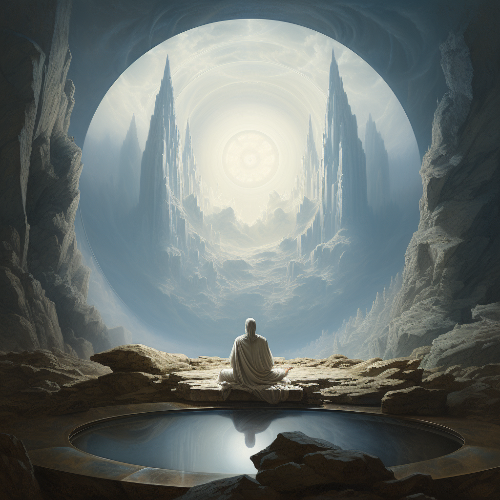 Meditation in Schinkel style artwork