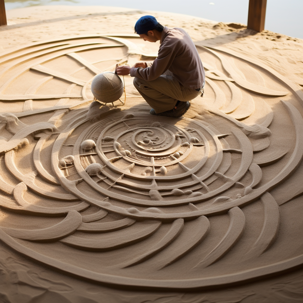 Meditative Sand Art Pendulum Picture