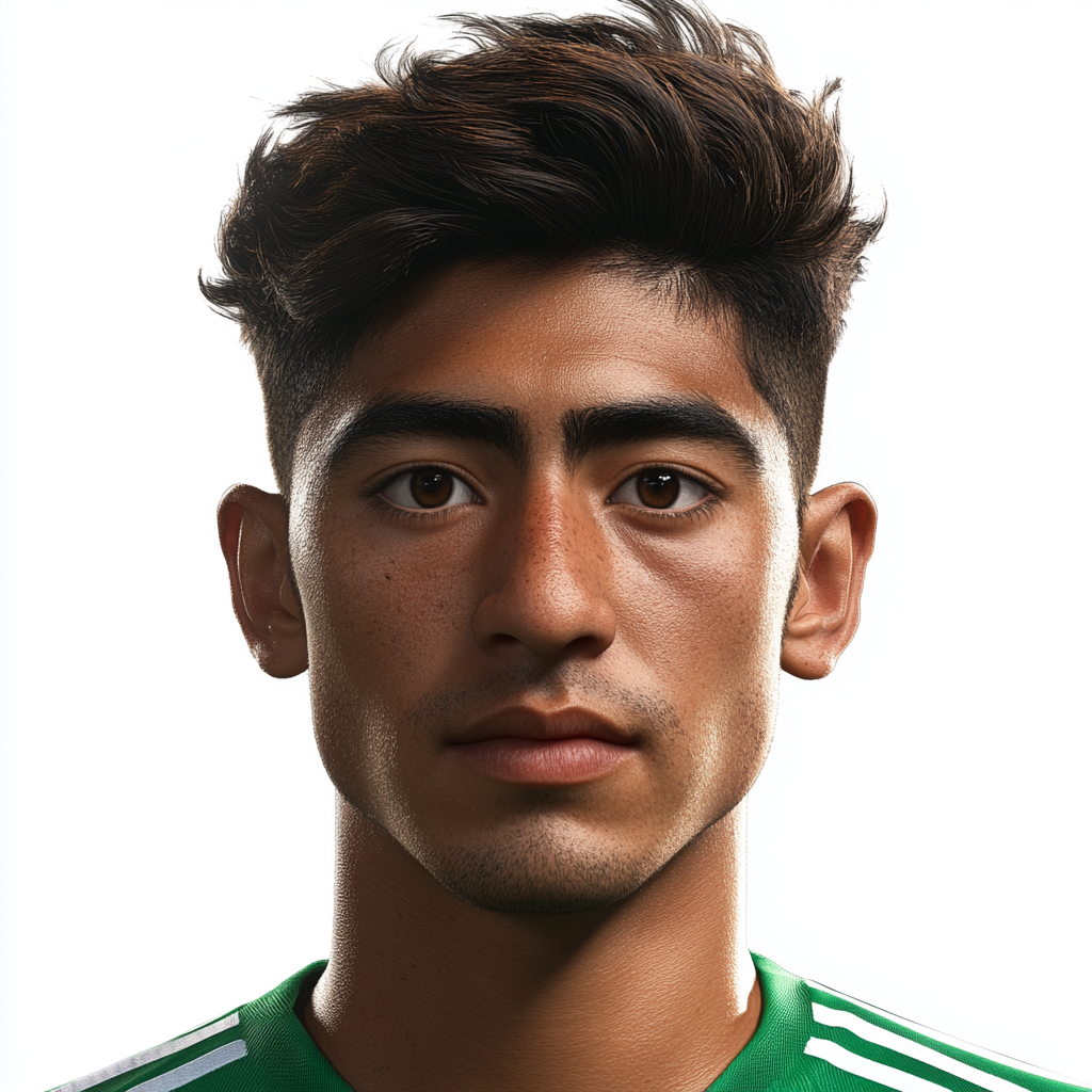 Mexican footballer transparent portrait photo