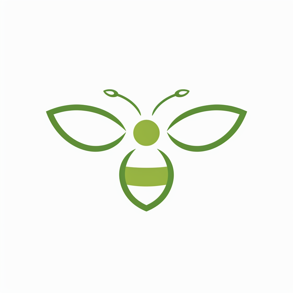 Simple Green Bee Icon