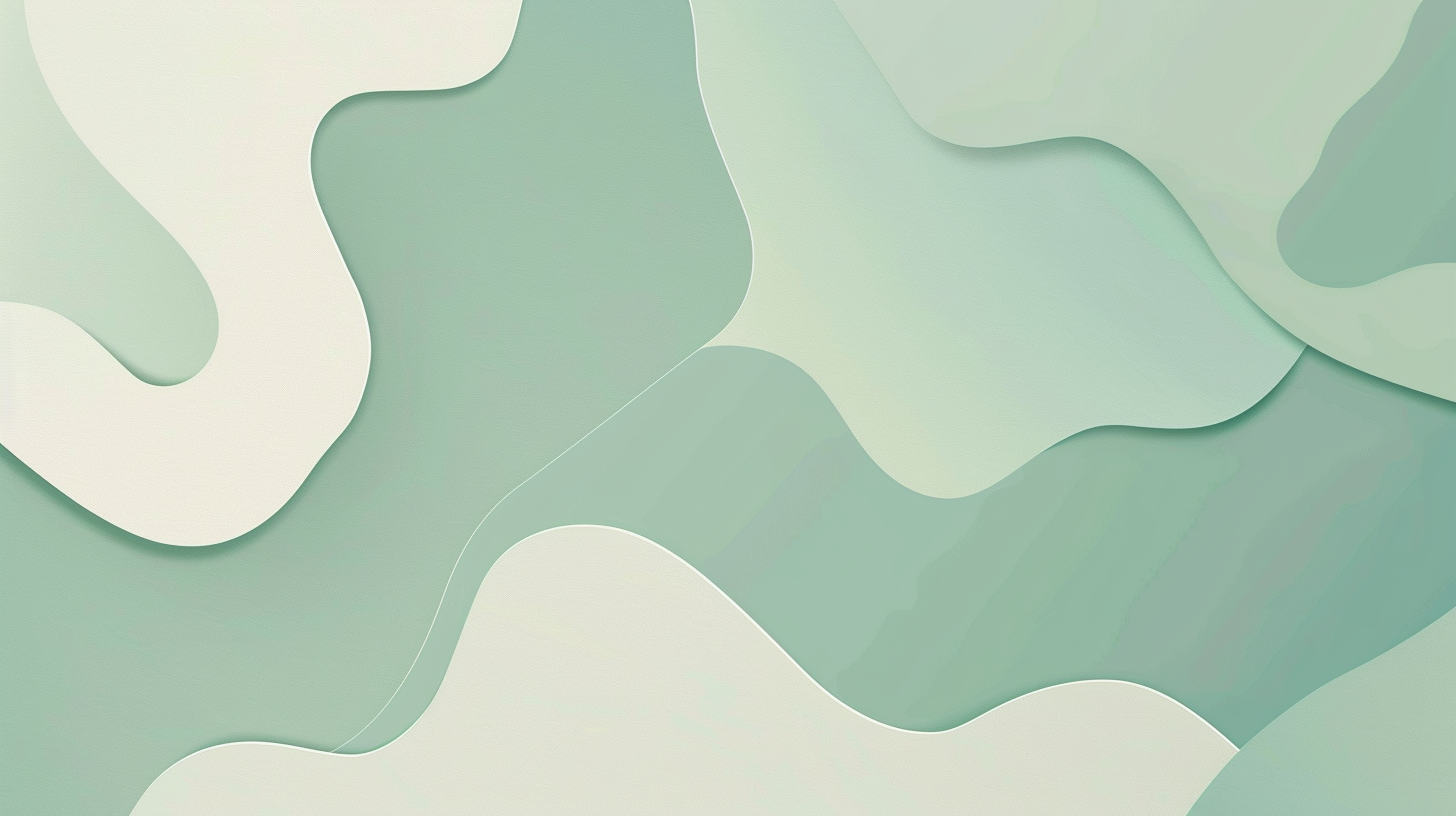 Pastel Aqua Green Abstract Shapes