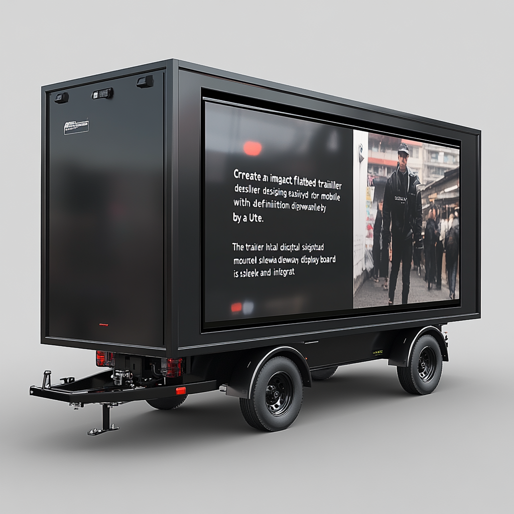 Mobile advertising trailer digital display