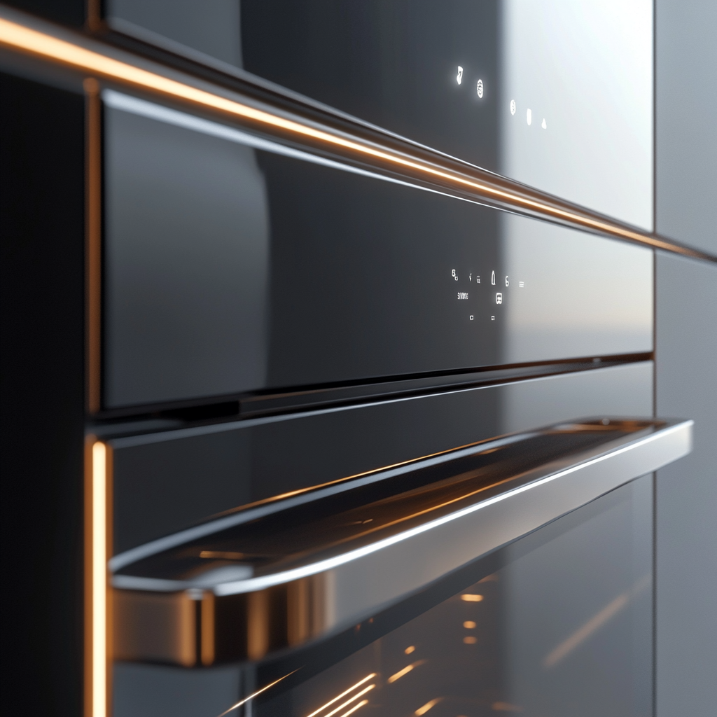 Modern Double Wall Oven Close-Up