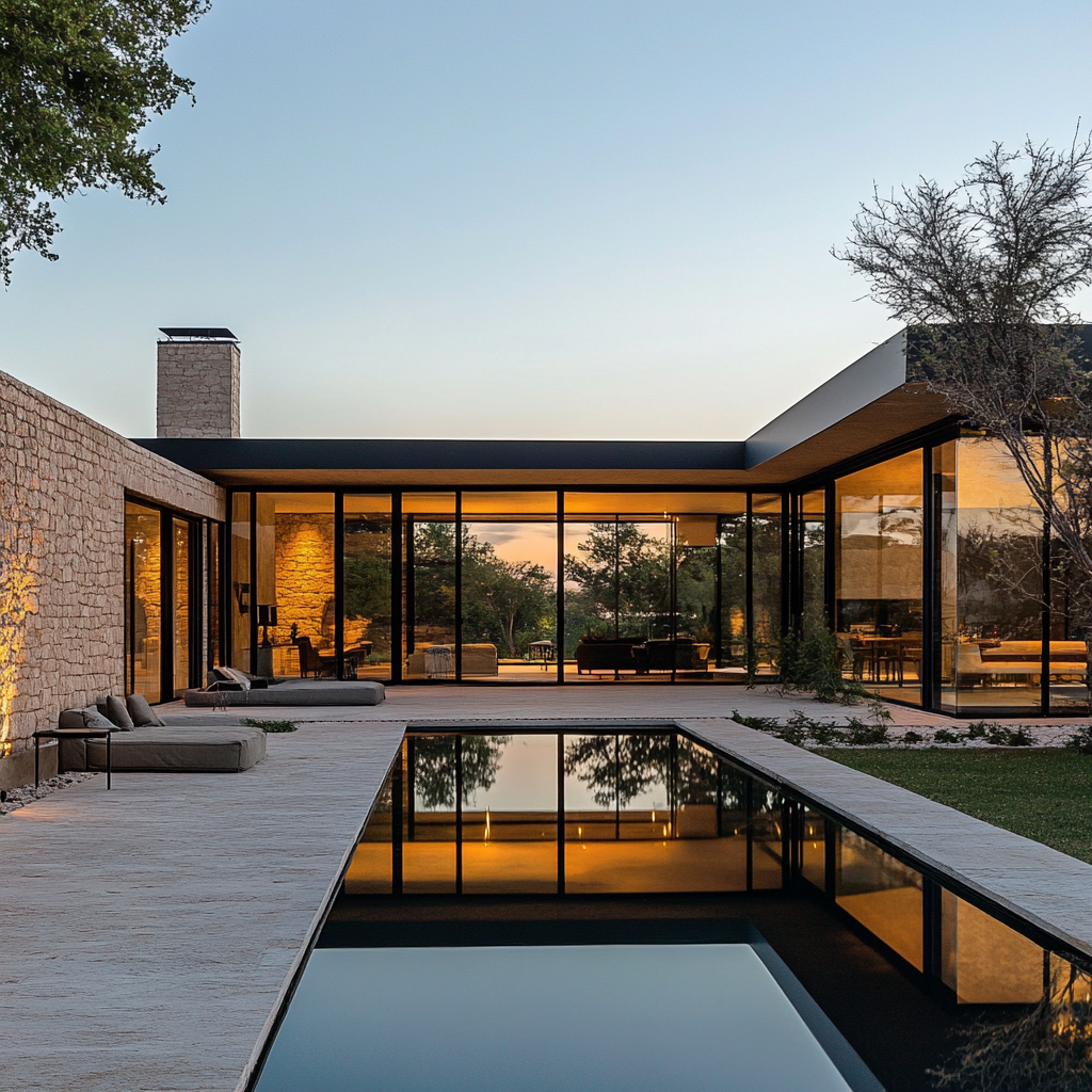 Botswana modern glass house