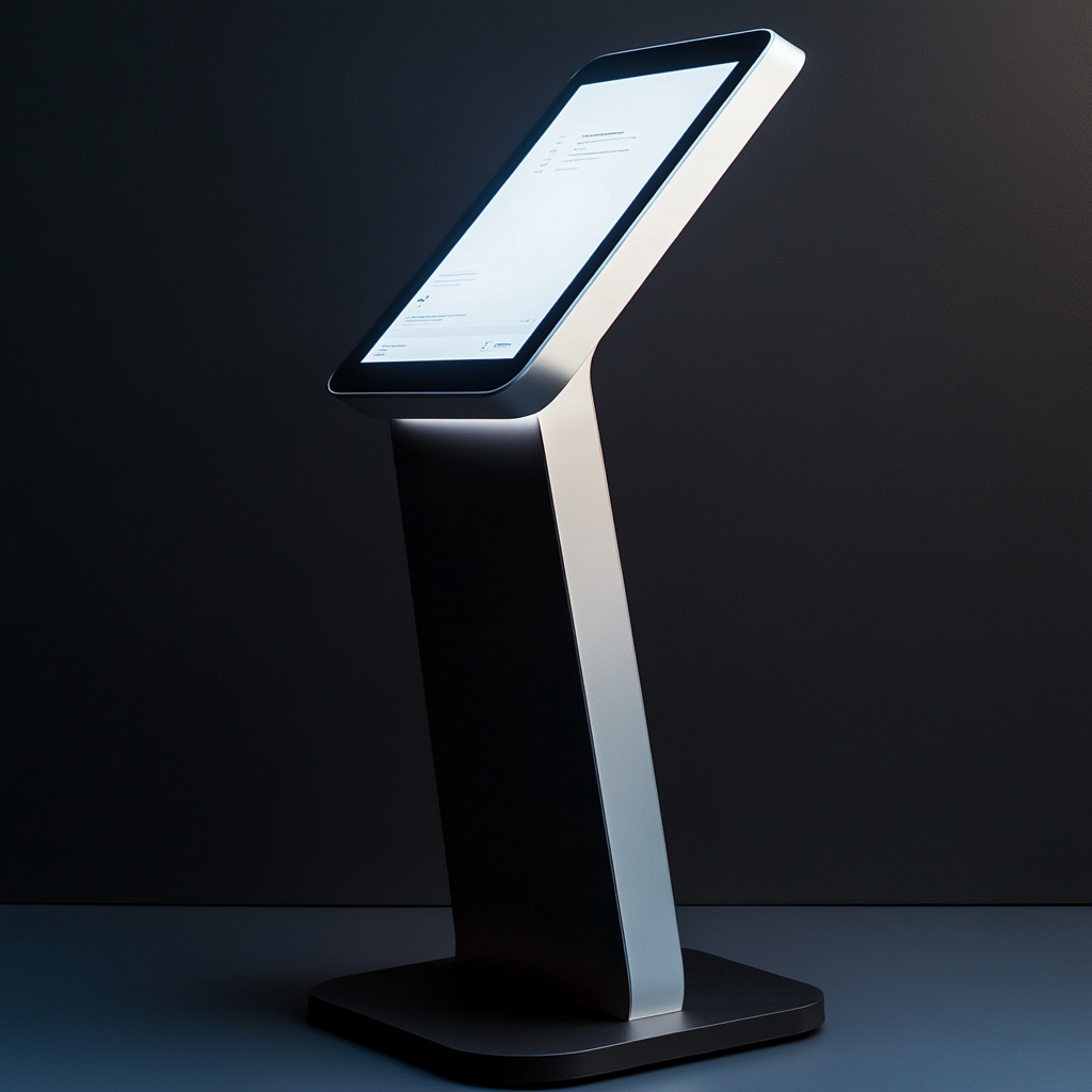 Sleek Modern iPad Kiosk Display