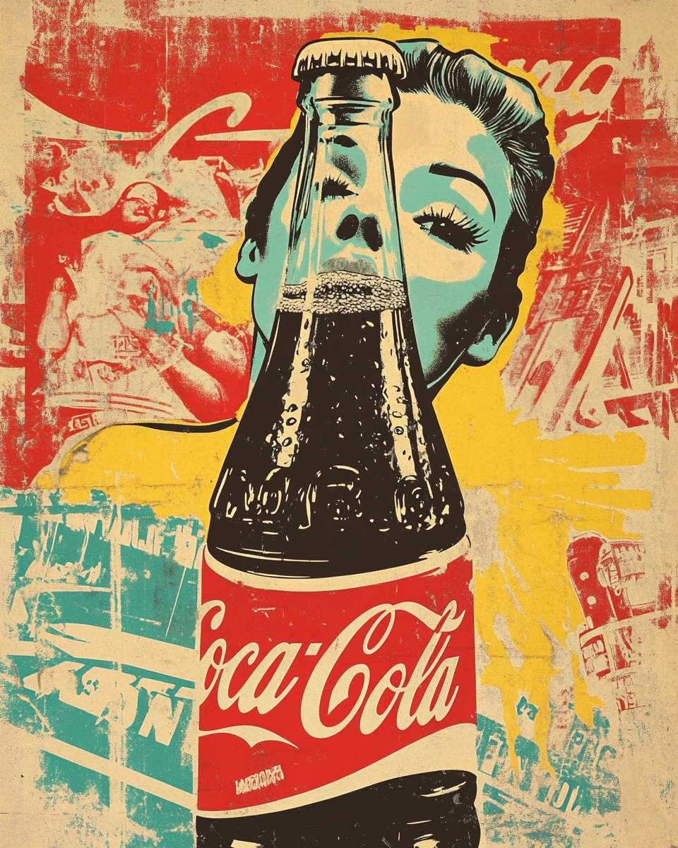 Vintage modern soda poster design