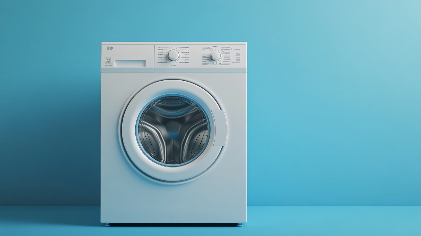 Clean Modern Washing Machine Front View