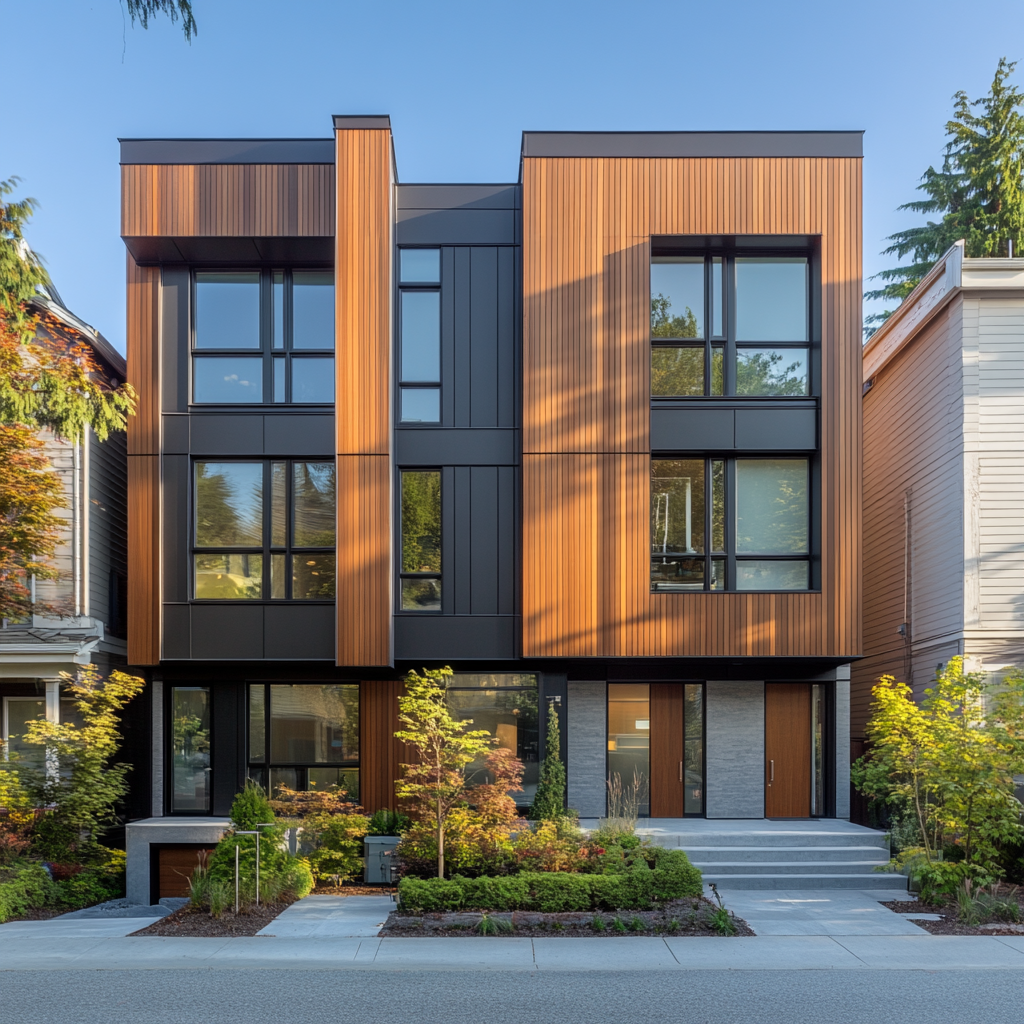 Modern Building in Vancouver Neighborhood