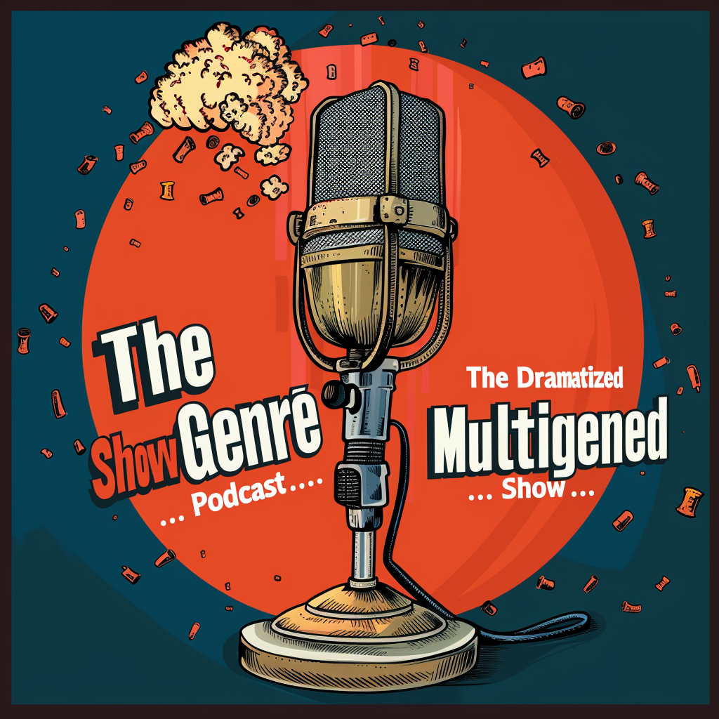 Podcast graphic design with comedy theme