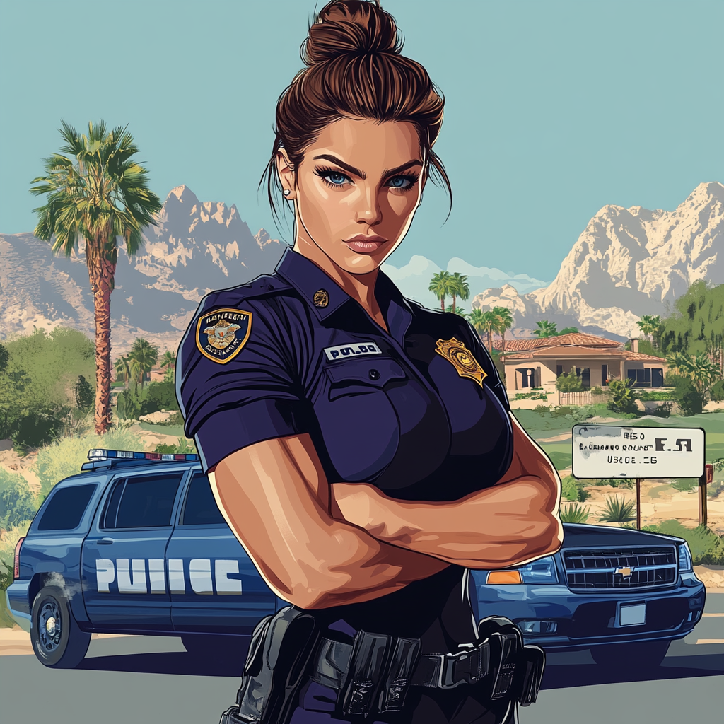 Muscular Female Police Officer Profile