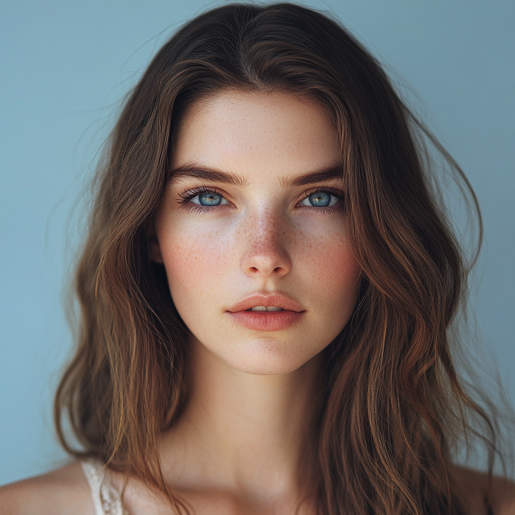 natural beauty portrait of a beautiful woman's face