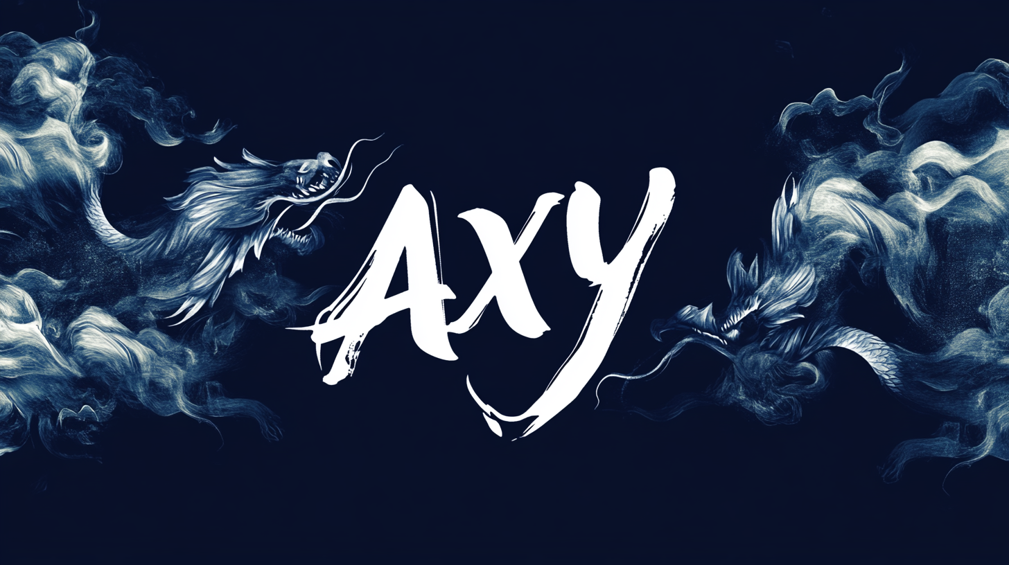 Navy AXY Calligraphy Logo Design