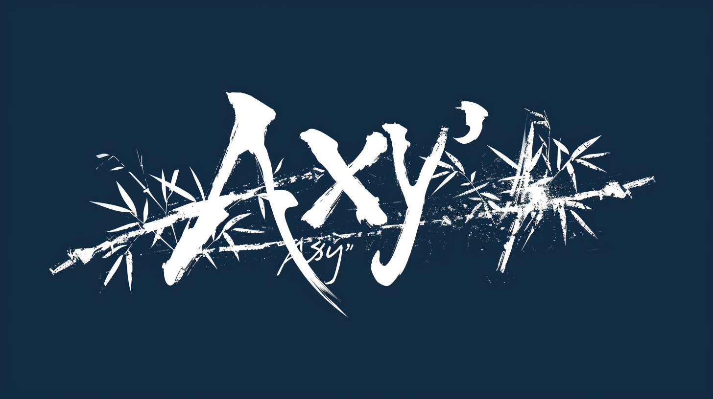 Elegant Axy Logo on Navy Background