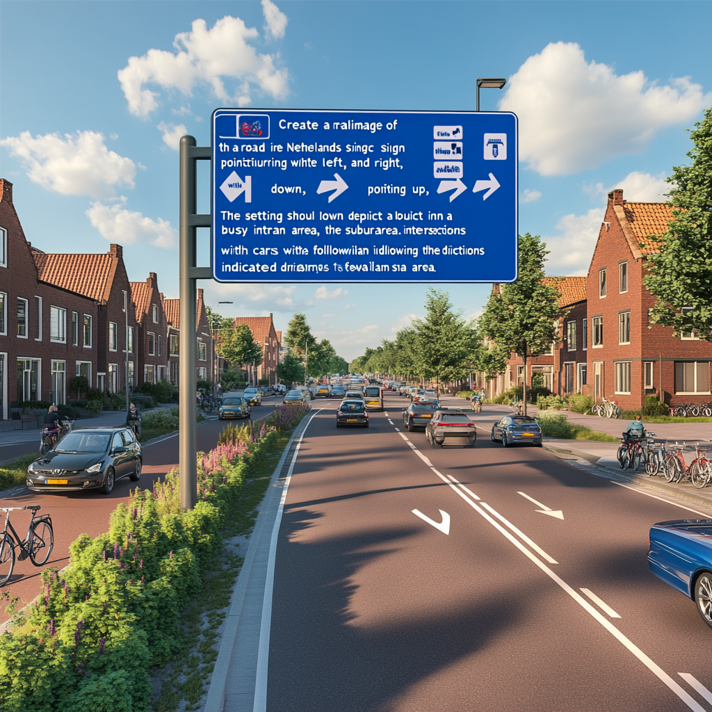 Dutch road traffic sign intersection