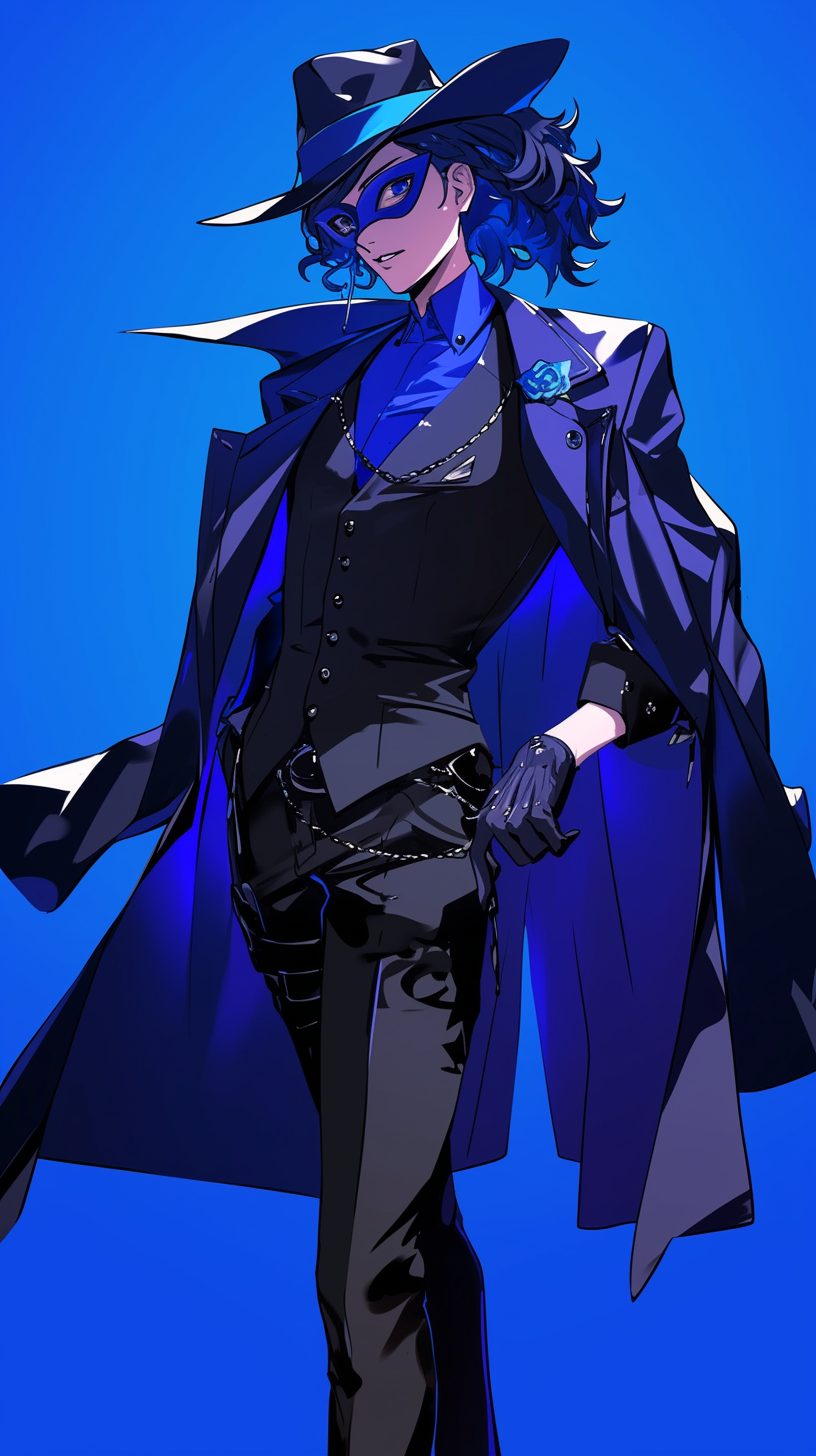 Neuvillette Genshin Persona art style