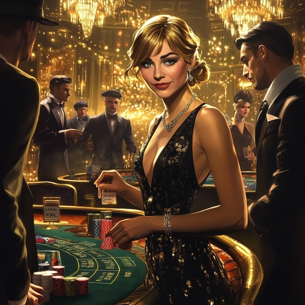 elegant 1920s style casino party