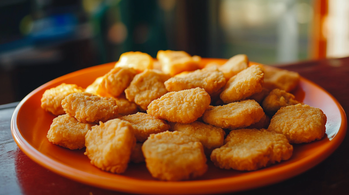 McDonald's Chicken Nuggets on Orange Plate