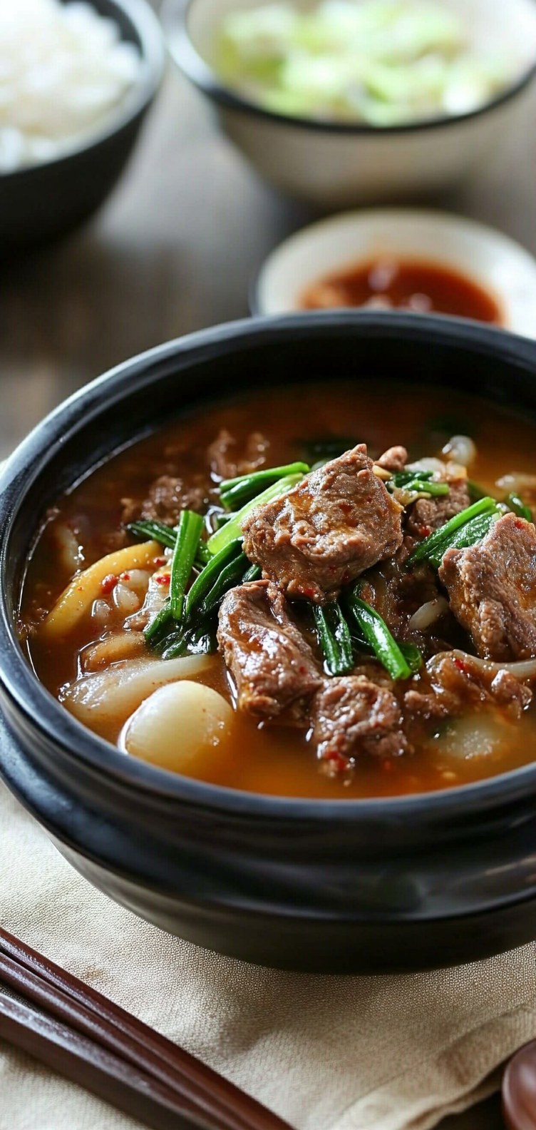 Delicious Korean Ox Knee Soup