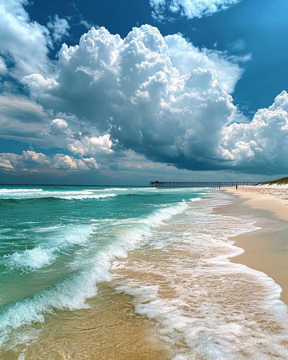 Person Walking on Panama City Beach