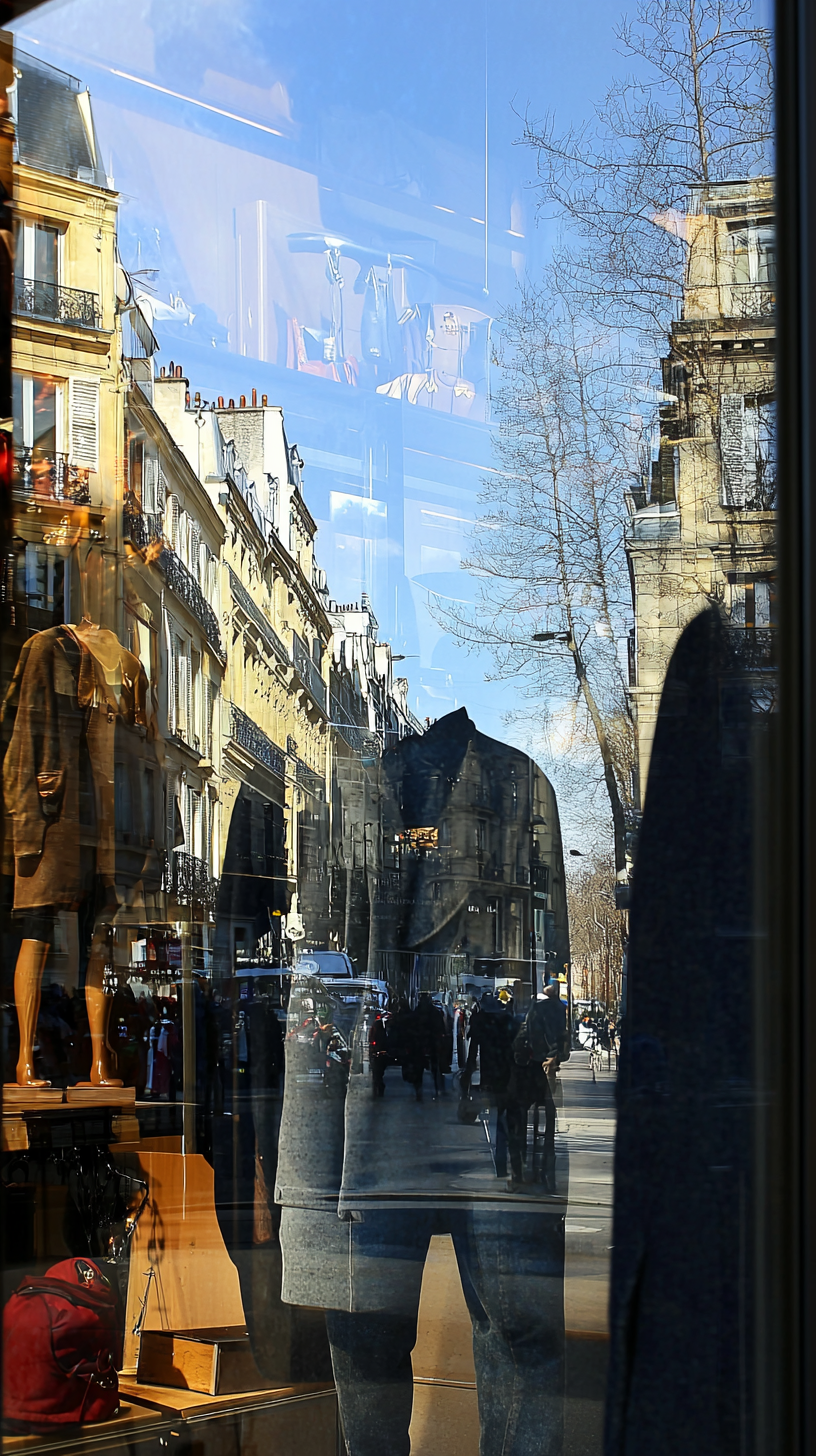 Reflections of Parisian Clothing Store