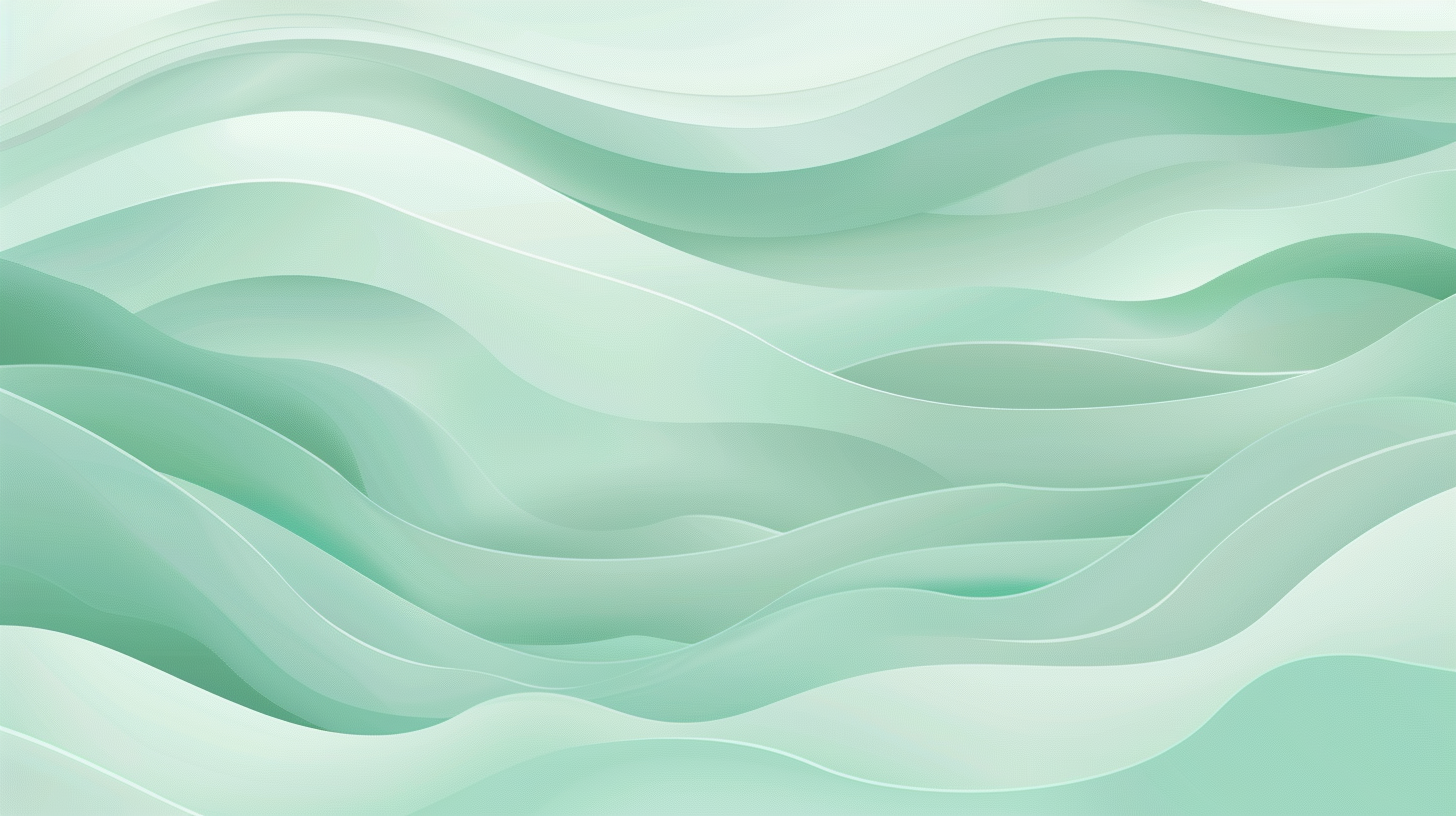 Soft Gradient Layered Aqua Green Waves