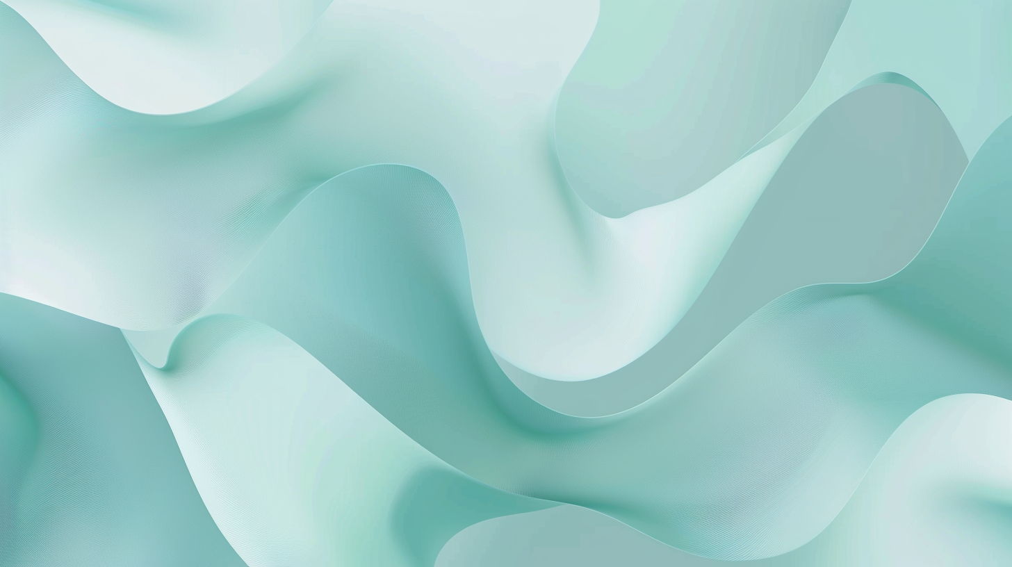 Soft Pastel Green Abstract Shapes