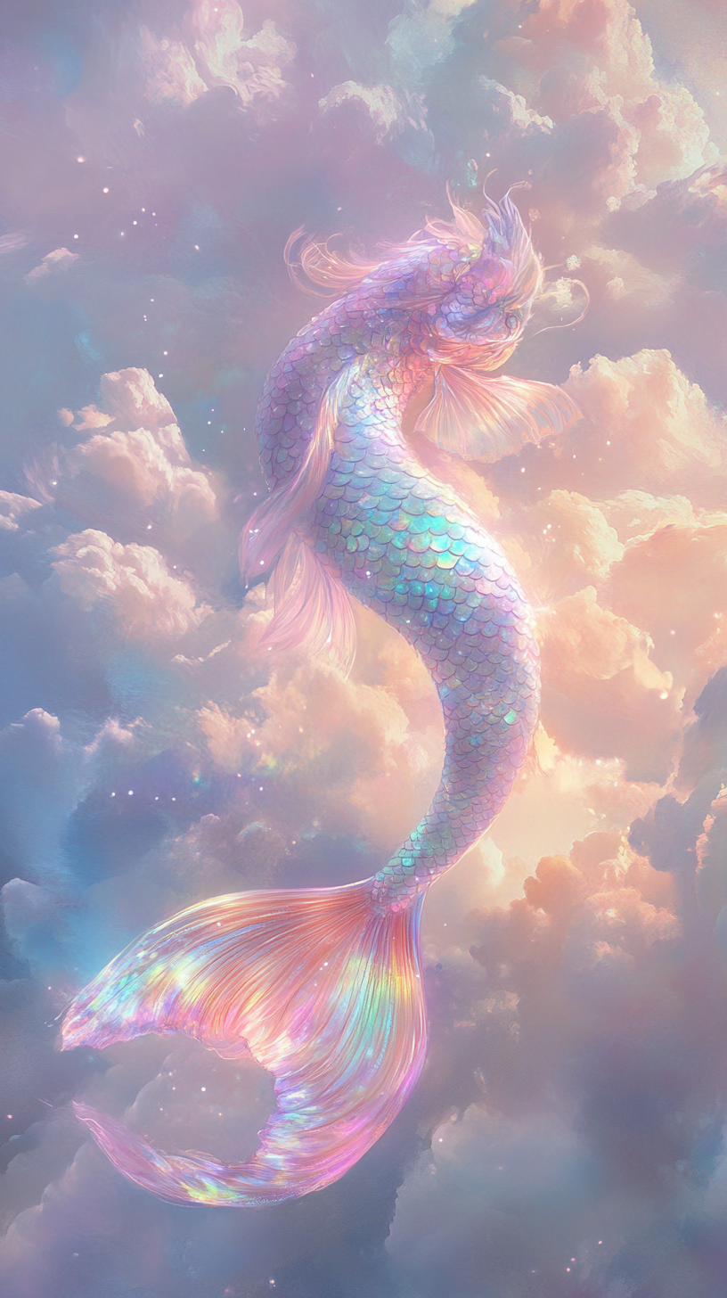 Pastel Mermaid Tail Art