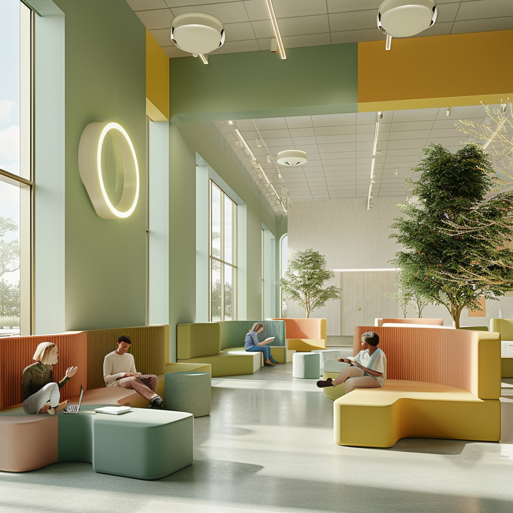 Peaceful Classroom Corner Seating Discussion