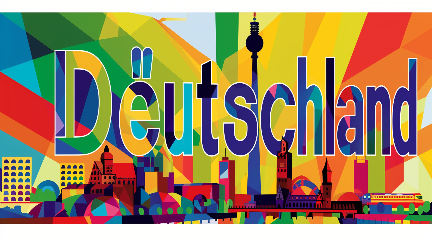 Germany city skyline pop art