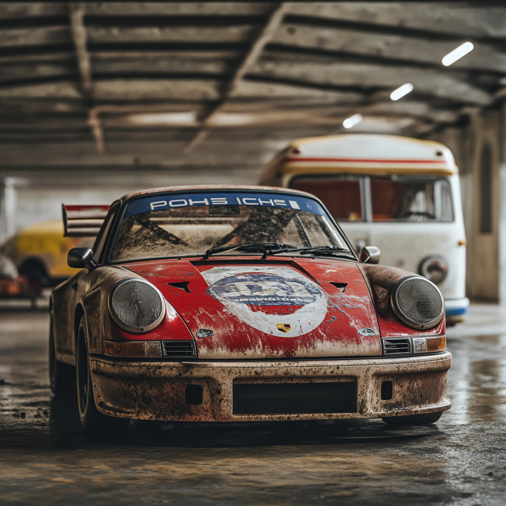 Red white blue Rothmans racing Porsche