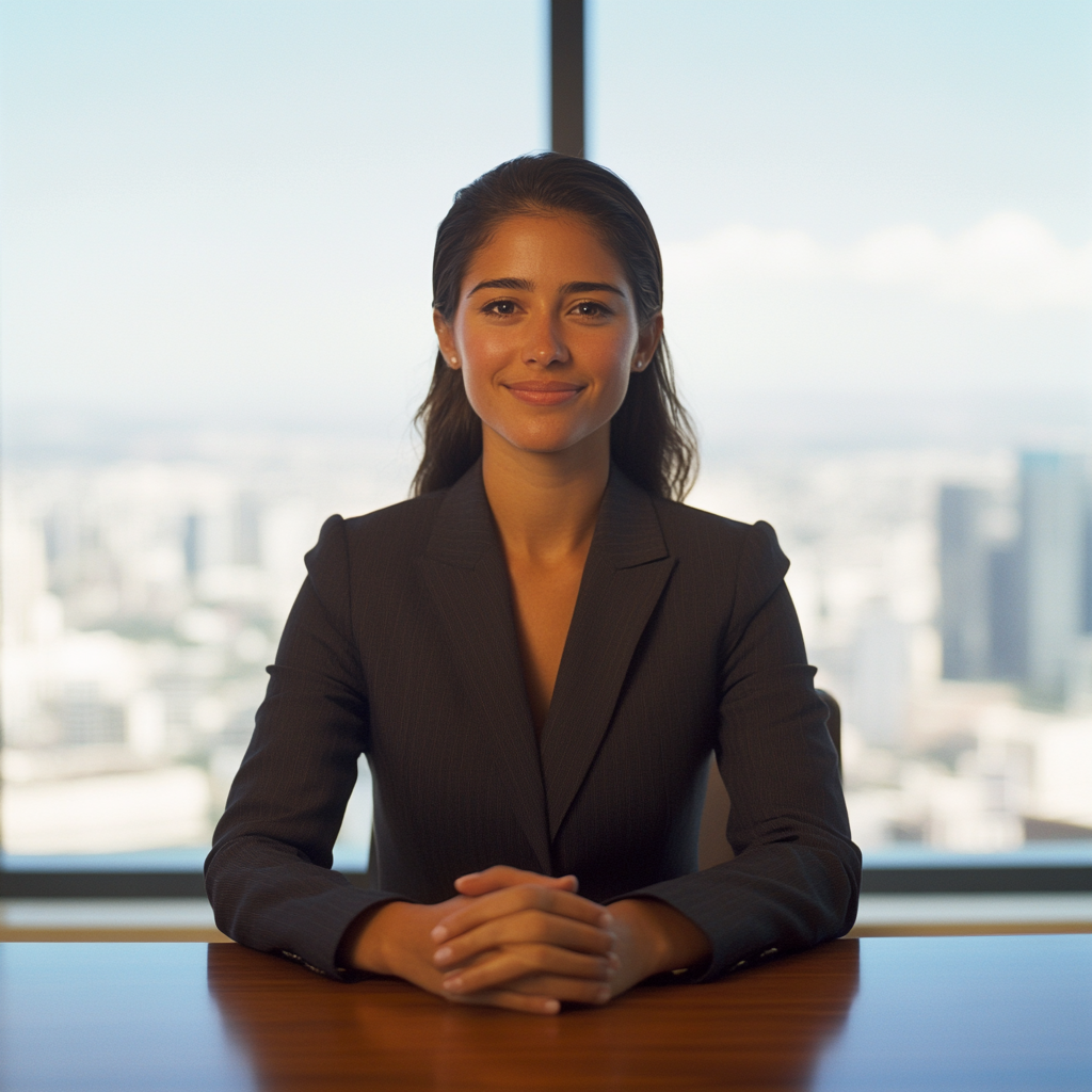 Woman in Business Suit at Desk