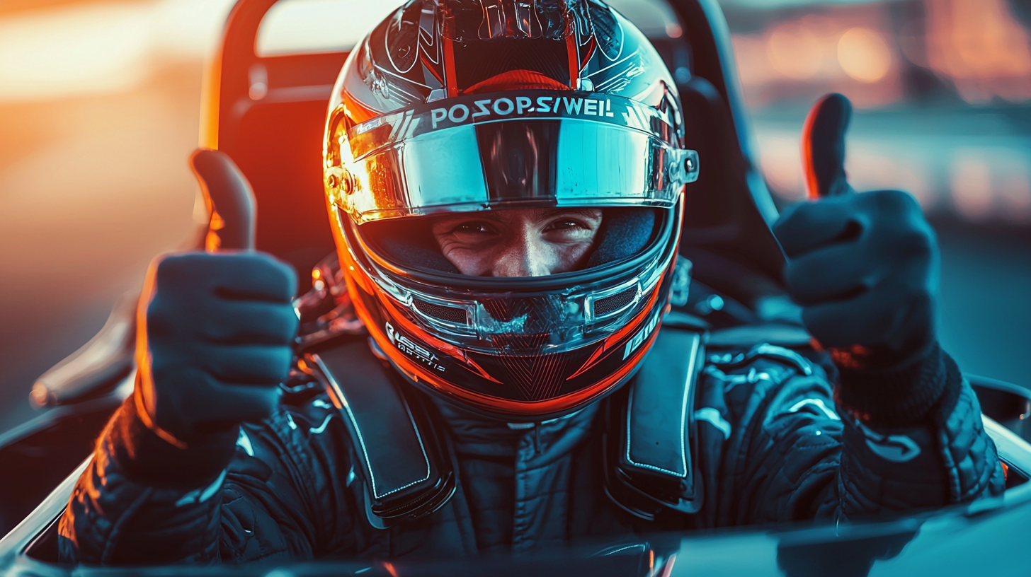 Racecar Driver Thumbs Up