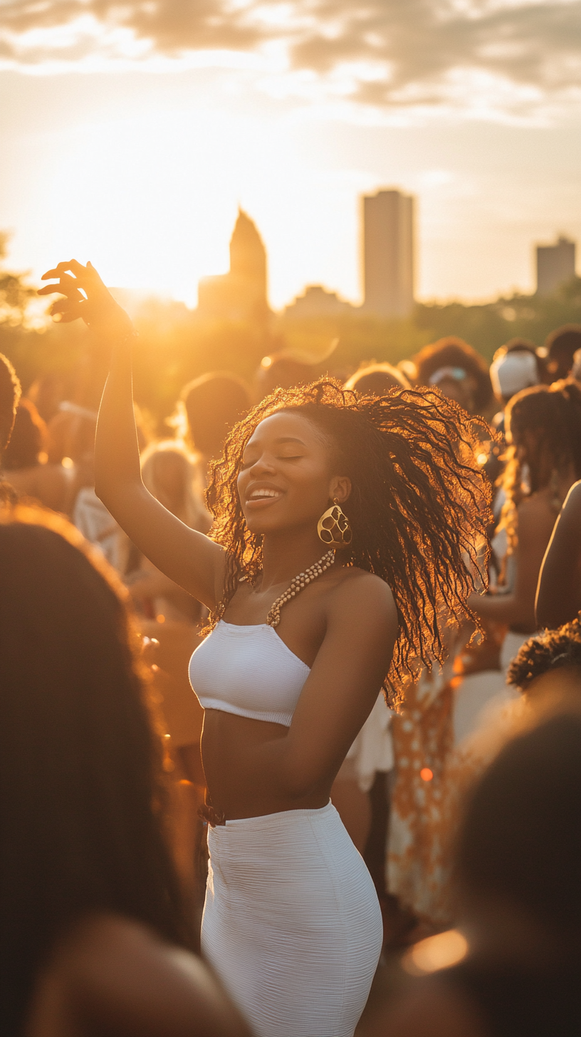 Young African Americans dancing in Atlanta