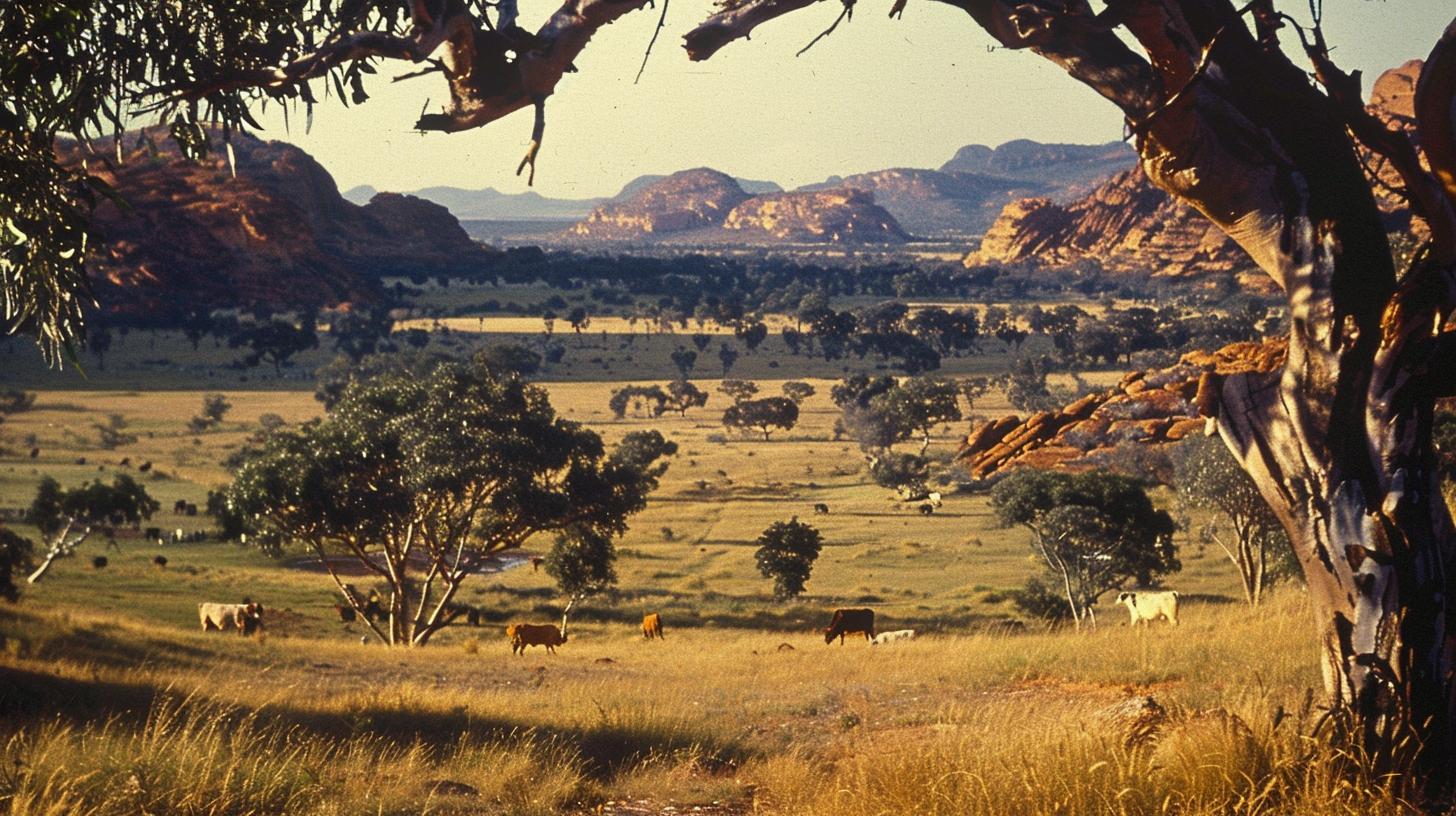 Indigenous Australians tending cattle in Kimberley