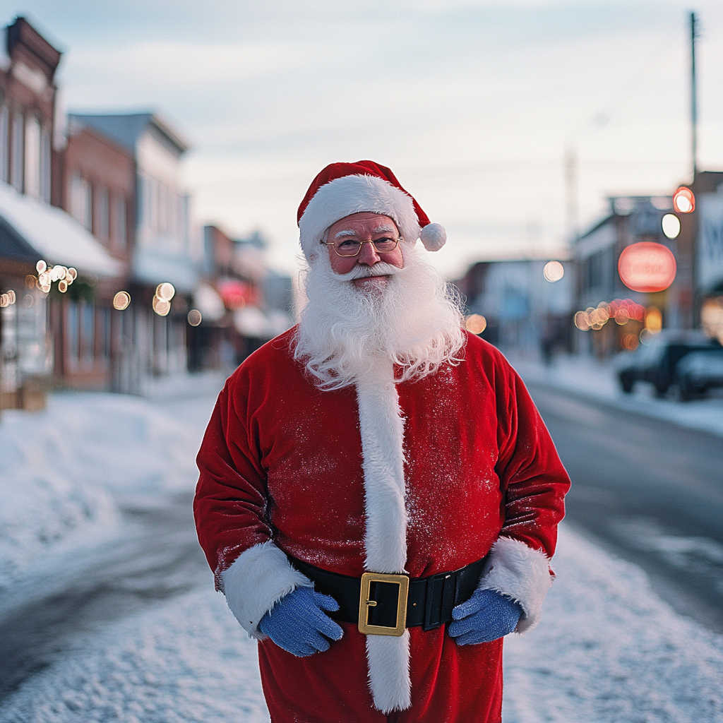 Santa Claus in Blue-collar Worker Disguise