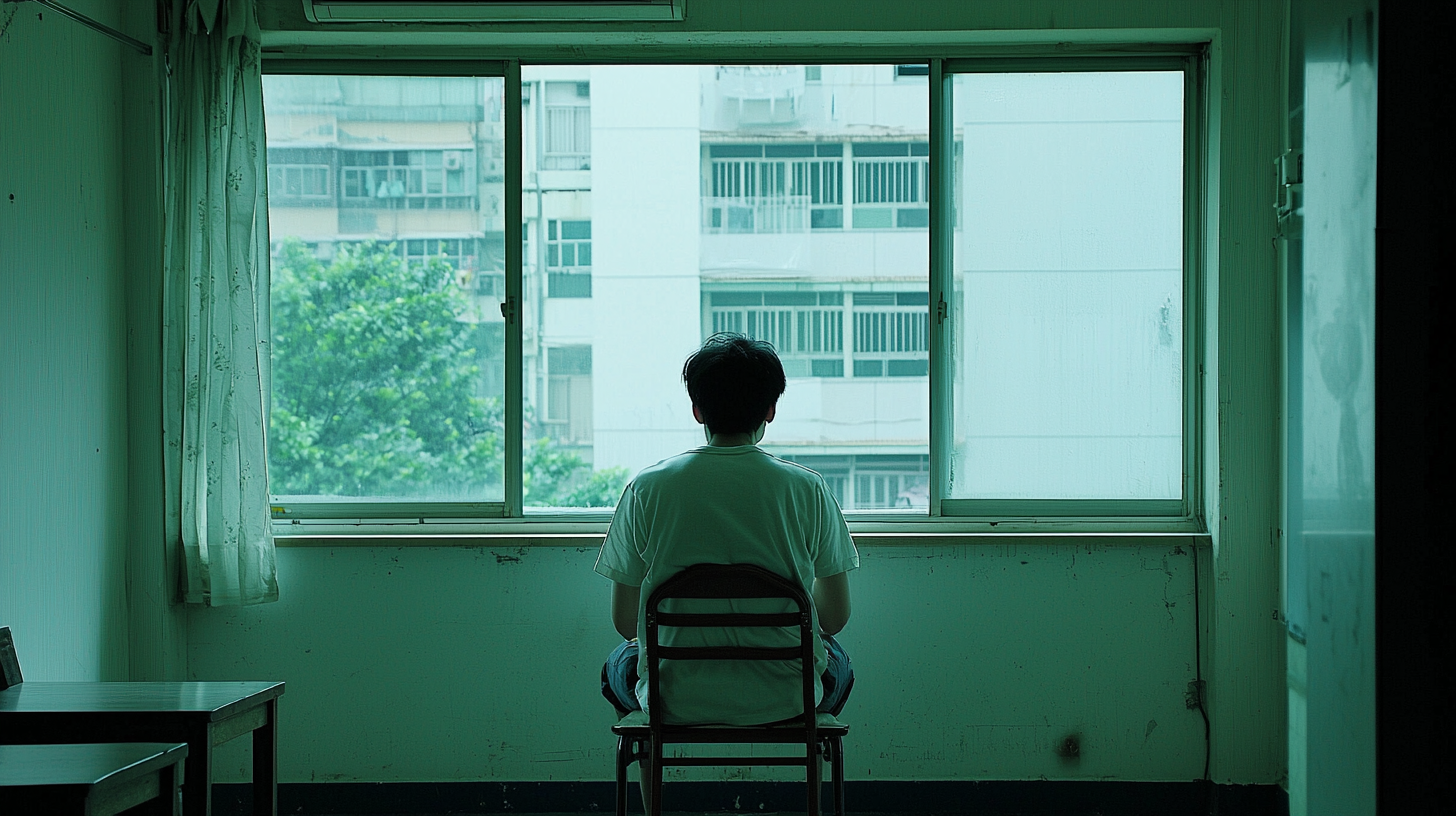 Young worker leaving old room