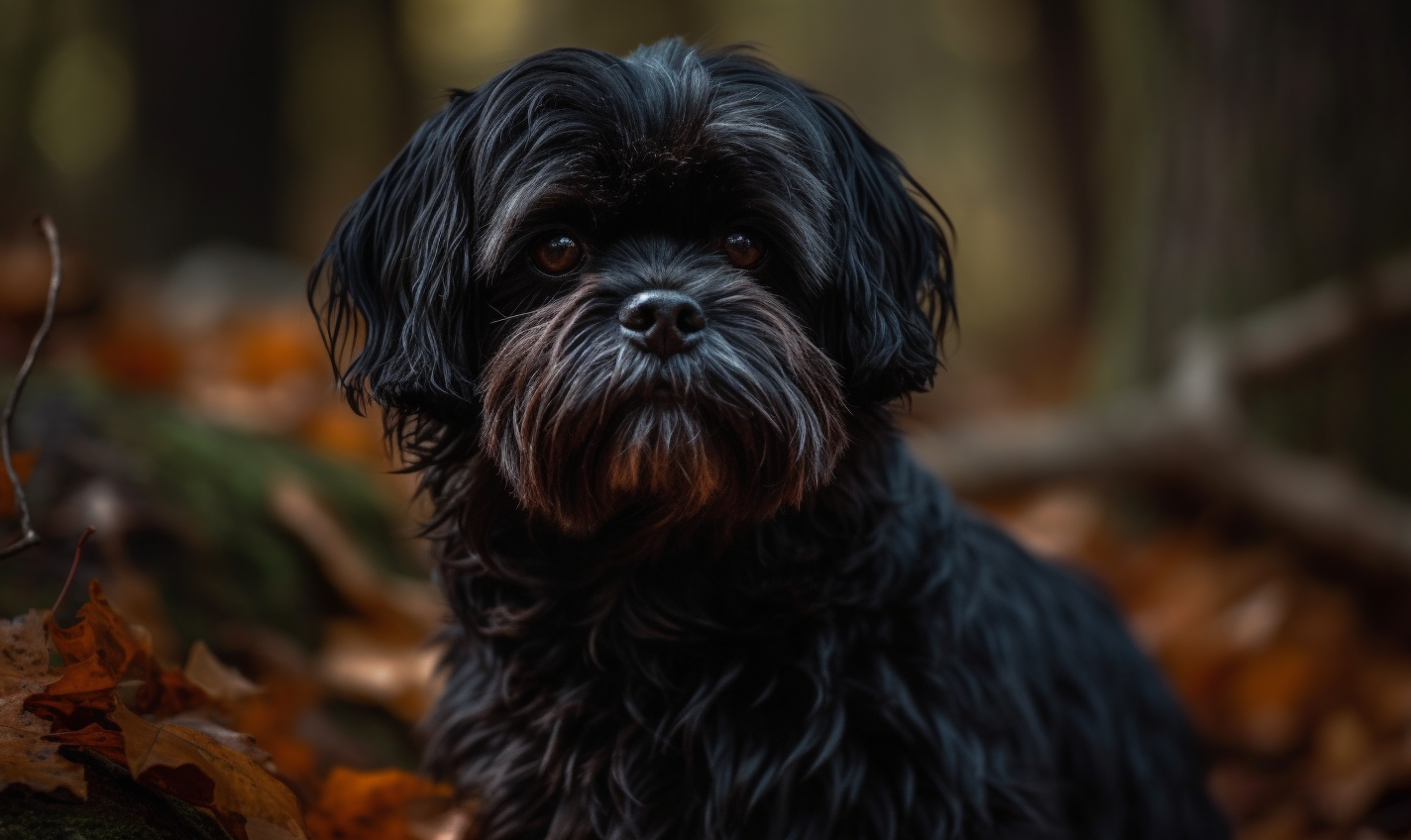 Black Shih Tzu Dino Forest