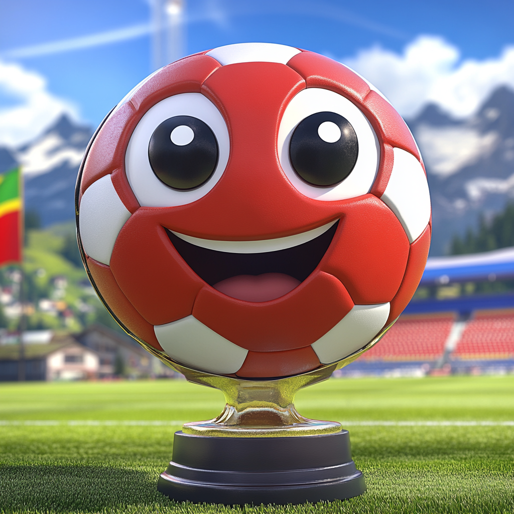 Cute Switzerland Soccer Ball Celebrating