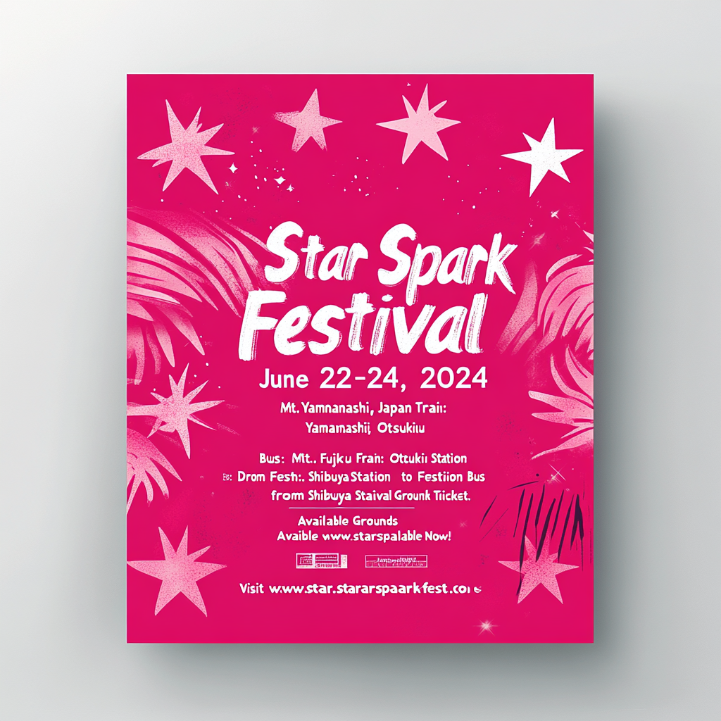 Vibrant Star Spark Festival Poster