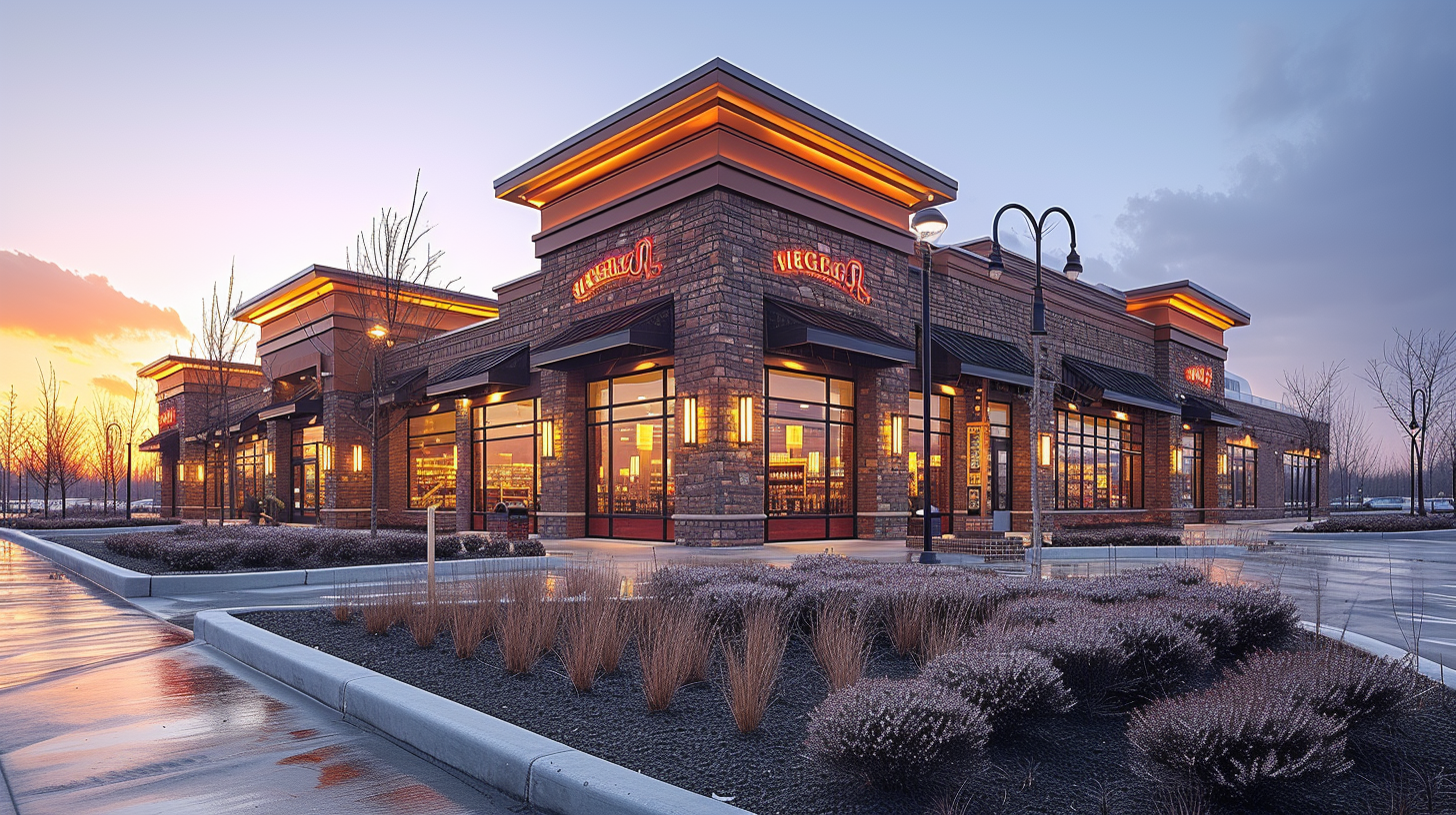 Strip Mall Wine Store Exterior