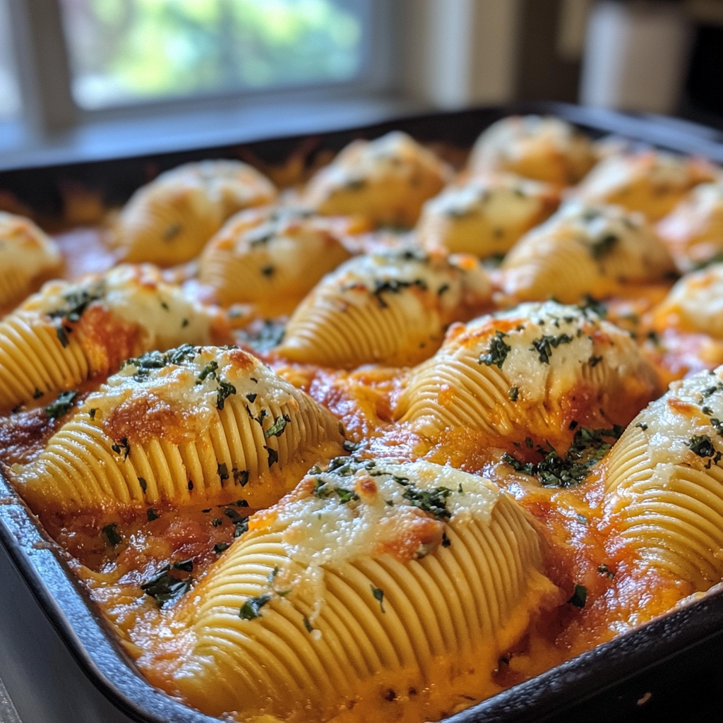 stuffed cheese shells kitchen table