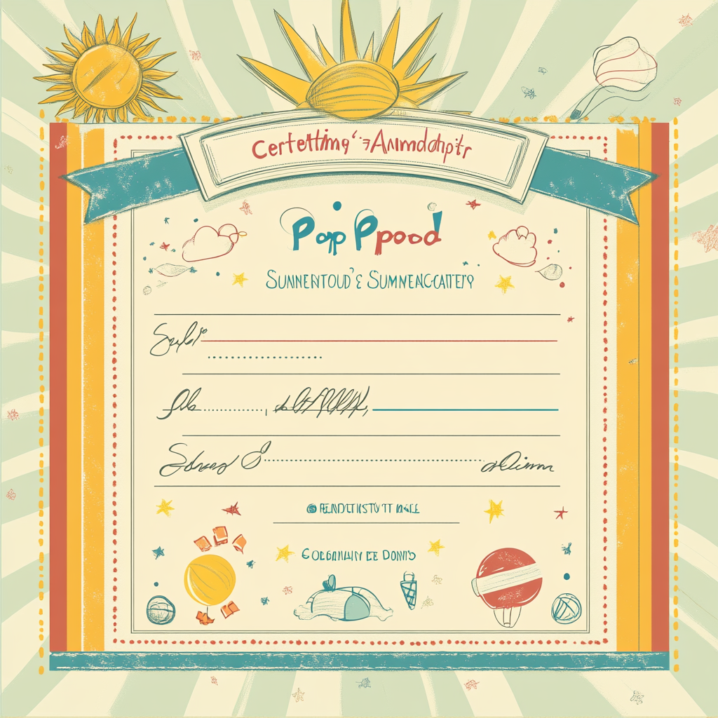 Colorful Achievement Certificate Design