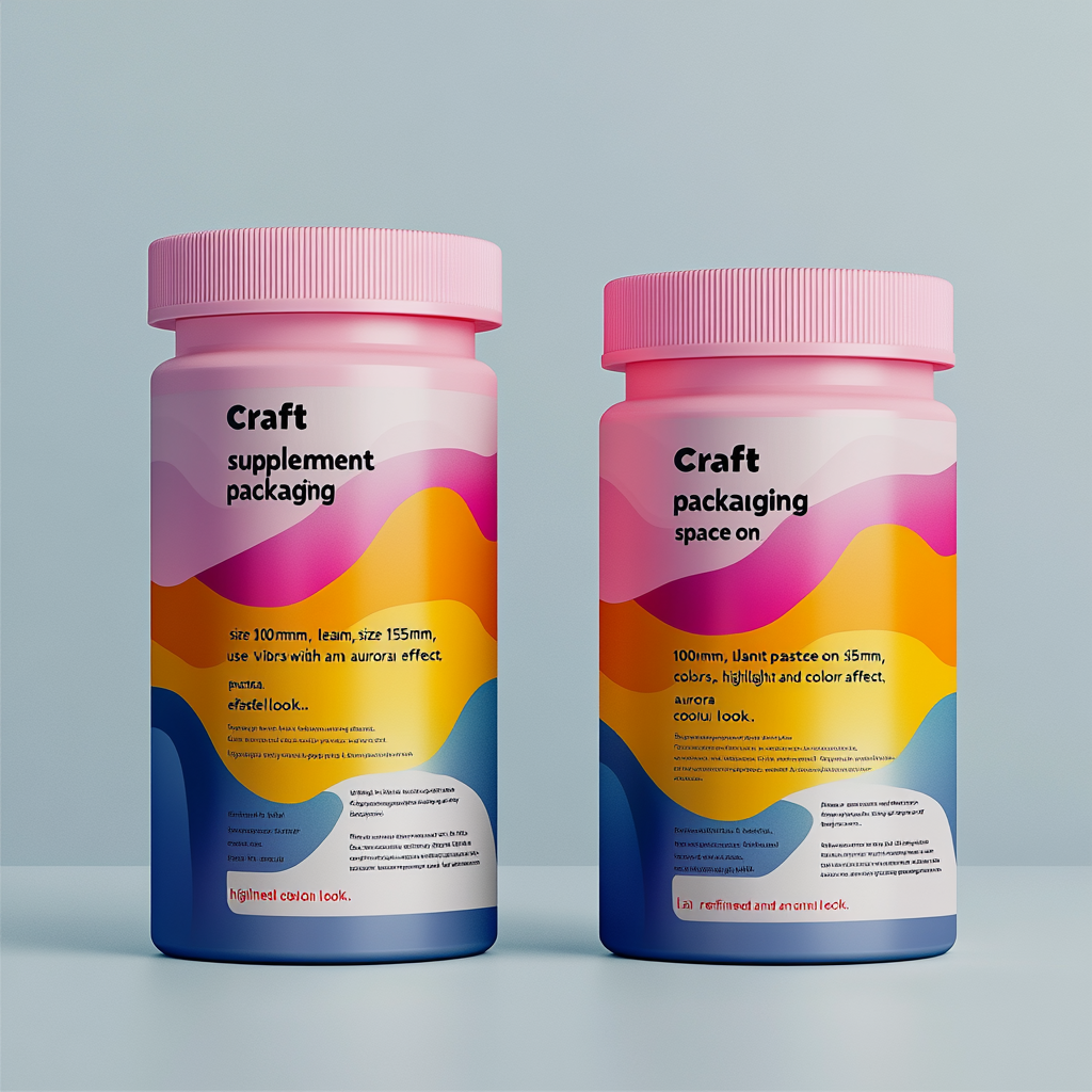 Vibrant pastel colors supplement packaging design